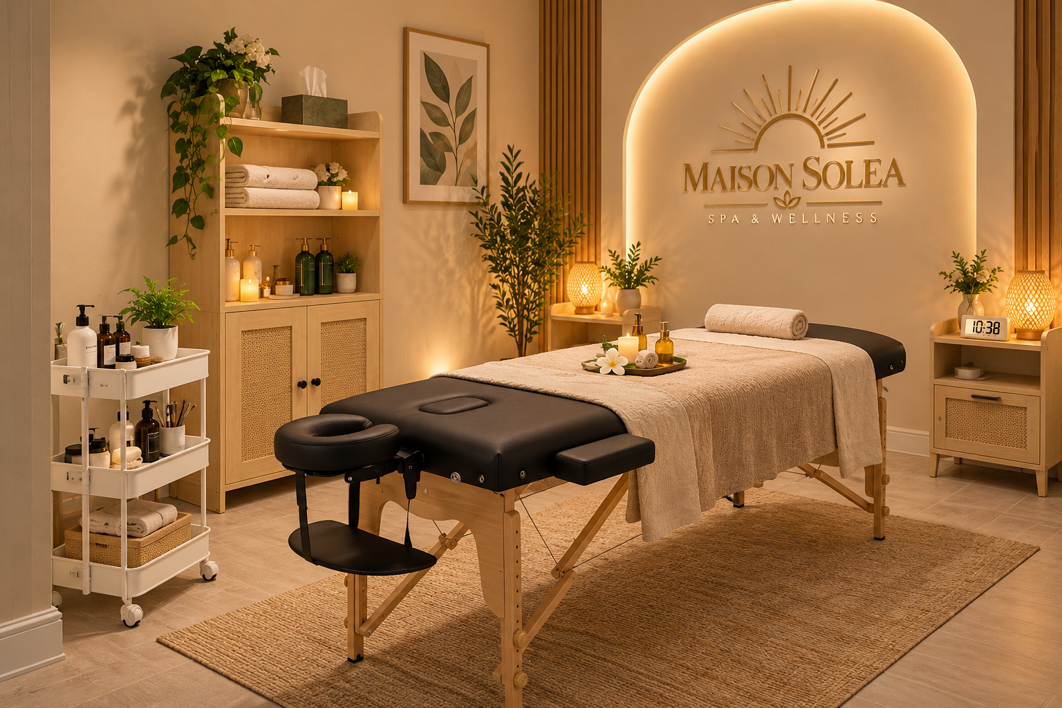 Maison Solea massage room design concept